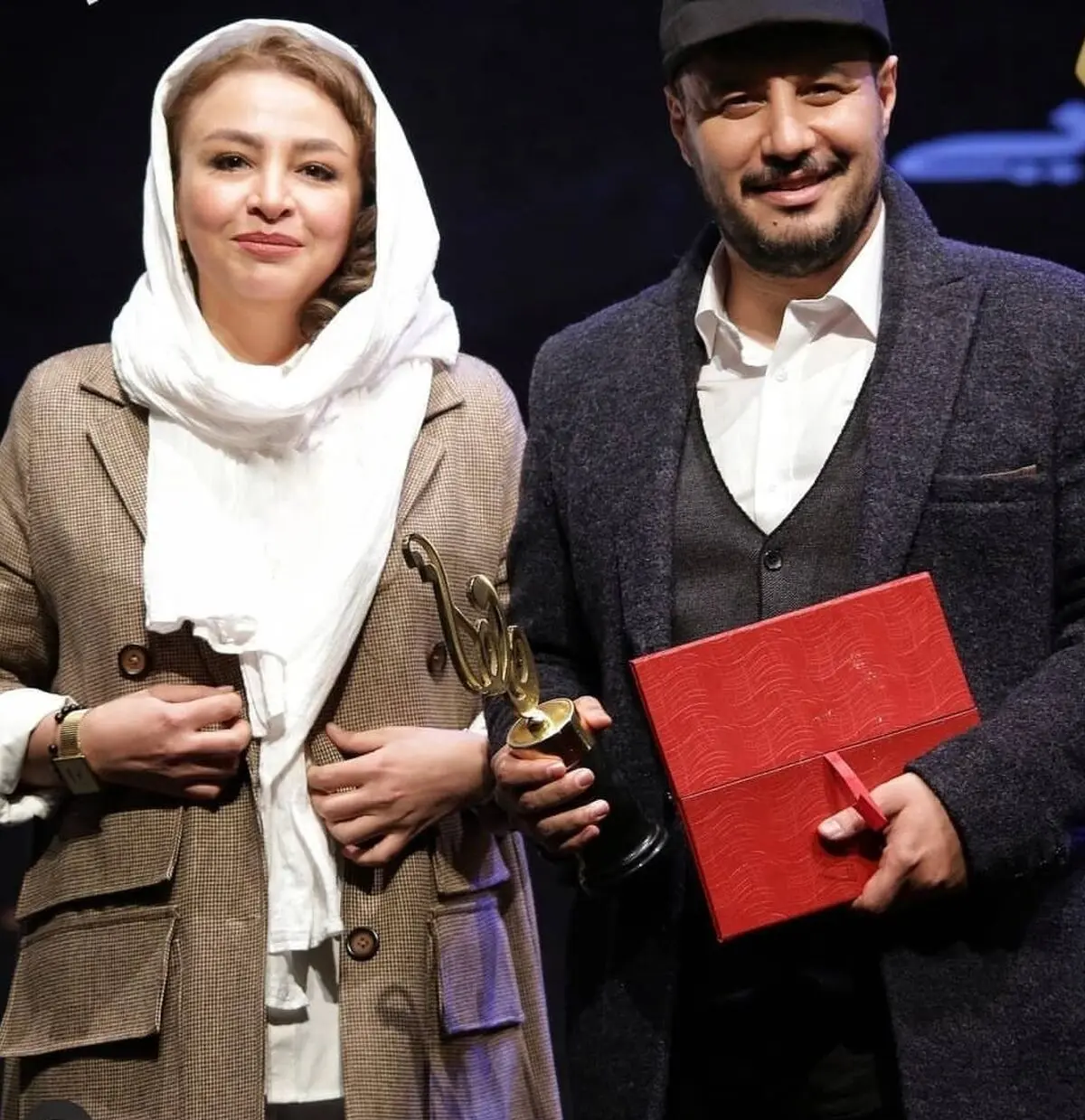 جواد عزتی و همسرش