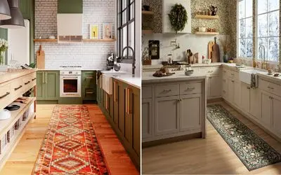 آشپزخونت قوطی کبریت و فسقله؟ با این رنگ فرش دلباز و بزرگ دیده میشه؛ تازشم این رنگ مده