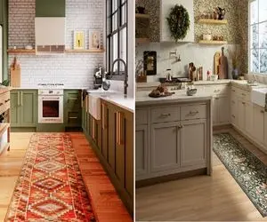 آشپزخونت قوطی کبریت و فسقله؟ با این رنگ فرش دلباز و بزرگ دیده میشه؛ تازشم این رنگ مده