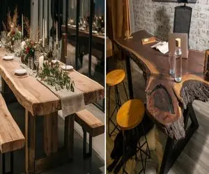 دیزاین خانه با میز روستیک/ فضای خونرو واسه عید امسال مثل کلبه چوبی عشقولانه بچین