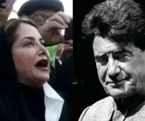 آواز احساسی؛ نغمه خوانی و زجه مژگان شجریان بر سر مزار پدرش اسطوره قلبت تیکه تیکه میشه