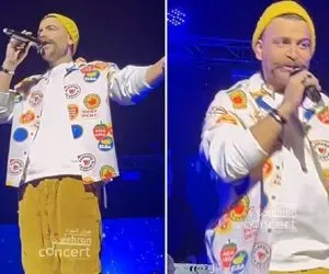 آواز ماندگار؛ معین زد وقتی داشت آهنگ خابم نمیبره رو باحس میخوند رو استیج بد خورد زمین