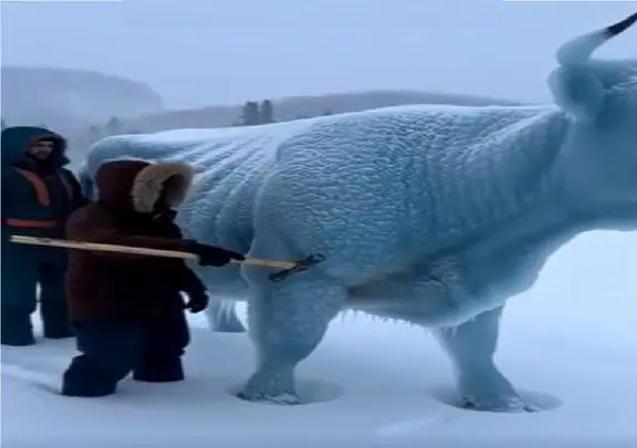 مستند کاوش؛ گاومیش یخ زده با چکش یخشو شکوند زنده شد