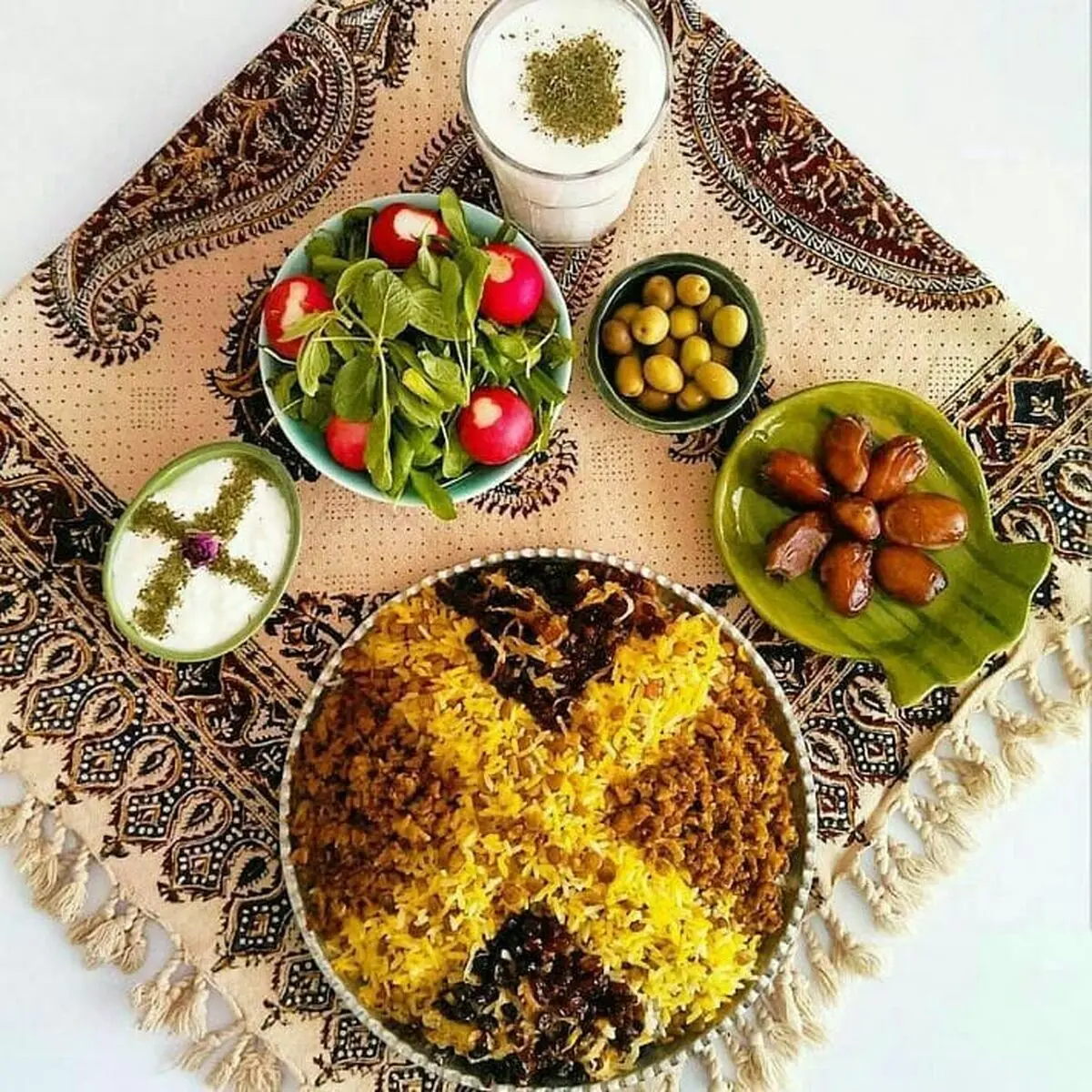 عدس پلو