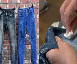 چطور لکه چربی را از لباس جین بدون دردسر پاک کنیم؟/ با این روشا مثل روز اول تمیزش کن!