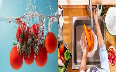مراحل شستن میوه و سبزی با جوش شیرین/ با این روش میوه‌ هات رو جور دیگه تمیز بشور