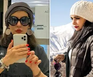 "لیندا خانم" جذاب تر از قبل با یه رژ جیغ ؛ ماچ و موچ پشت صحنه چی میگه!