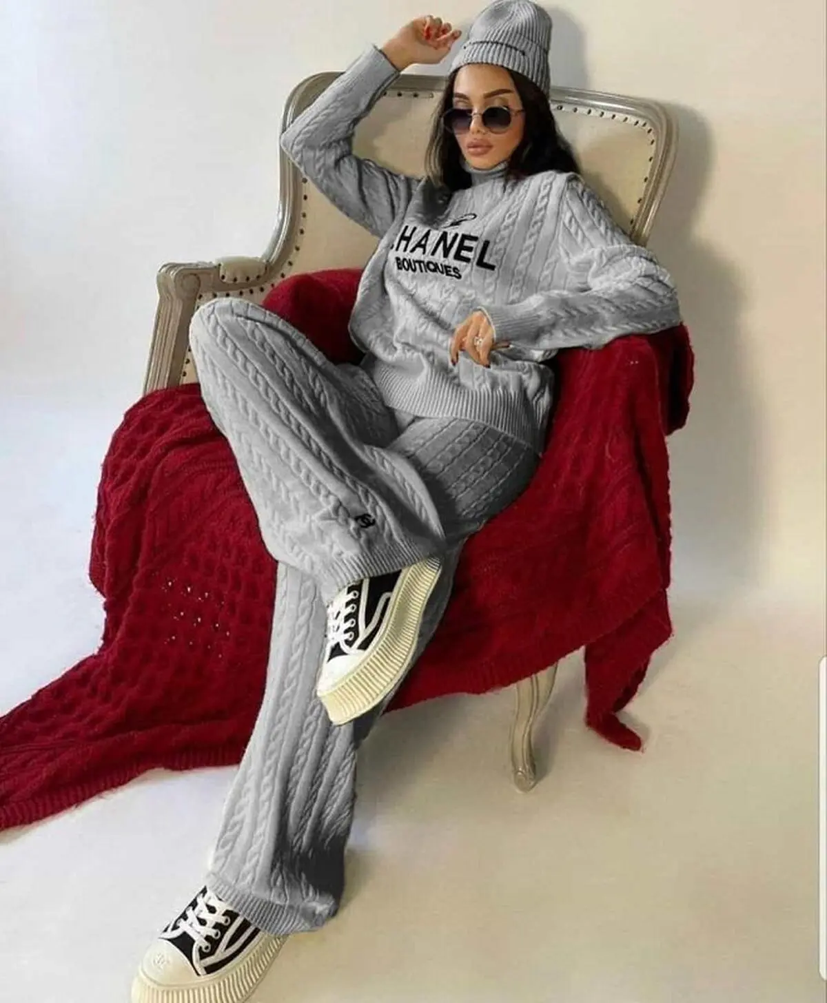 ست بلوز شلوار بافت