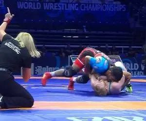 شیطنت اتحادیه کشتی با عکس حسن یزدانی و خانوم داور بلوند!