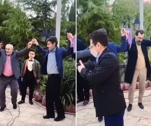 رقص محلی؛ ریش چرمی دستمال به دست چه رقص کردی میره و چوپی میکشه ماشالله داره