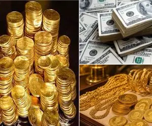 نرخ ارز دلار، طلا و یورو امروز یکشنبه 22 شهریور 1405 /  شیب نزولی طلا، سکه و دلار