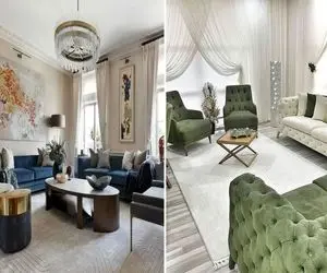 نحوه ی چیدمان مبل در پذیرایی مستطیل / به روز ترین ایده ها برای دو برابر نشون دادن فضا