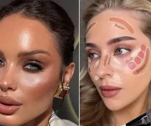 بهترین آرایش برای صورت لاغر؛ سبک رژگونه زدن و ایده برای متعادل سازی فک و چهره ظریف
