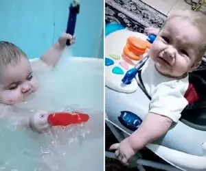 ببینید این مادر برای دیده شدن با کودکش چه می کند؛ آیا این مصداق بارز کودک آزاری نیست؟