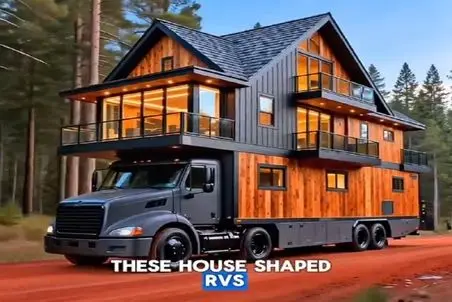 معماری خلاقانه؛ کمپر ساختن سه طبقه مجهز و  اشرافی باهاش دور دنیا رو میگردن