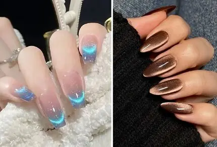 ایده ای جدید و خاص برای ژلیش ناخن؛ لاک ژل آیس و فرم هایی که بهش فوق العاده میان