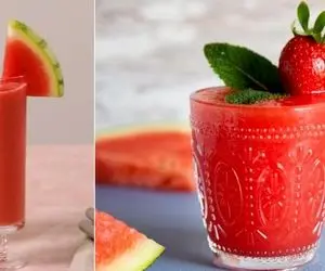 طرز تهیه اسموتی توت فرنگی و هندوانه؛ یه نوشیدنی خنک و خوشمزه که جیگرتون حال می یاره