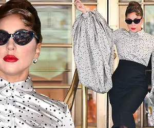 (عکس) آستین پُفی اغراق آمیز لیدی گاگا سوژه شد