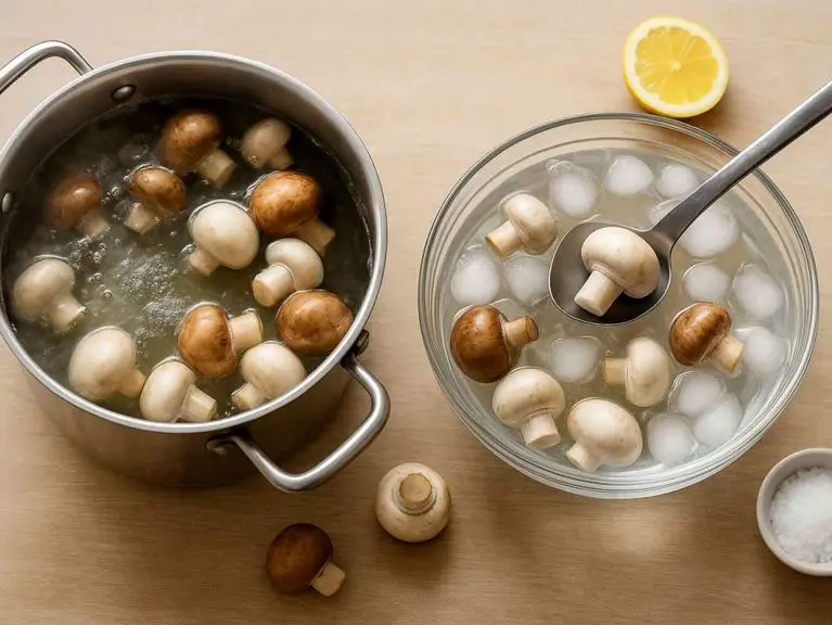 ترفندهای خانه داری؛ بهترین روش نگهداری قارچ / آموزش بلانچ کردن