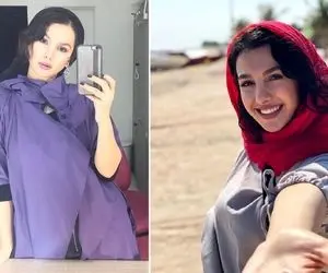 پوشش لو رفته و نامتعارف از "جوانه دلشاد" در تئاتر؛ راحتی بیش از حد در پشت صحنه!