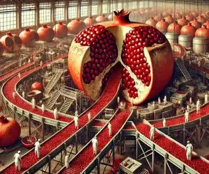 کشاورزی نوین؛ بیش از 1 میلیون تن انار رو تو مزارع چند هزار هکتاری کاشتن و آبگیری کردن