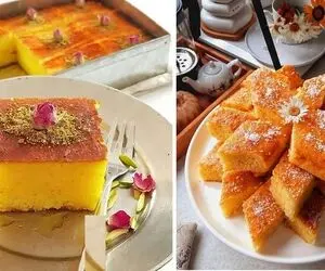 طرز تهیه کیک باقلوایی / عطر و طعم فوق العاده همراه با بافت لطیف و عالی