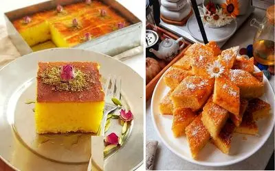 طرز تهیه کیک باقلوایی / عطر و طعم فوق العاده همراه با بافت لطیف و عالی