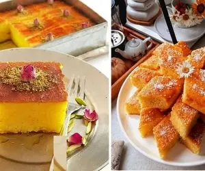 طرز تهیه کیک باقلوایی / عطر و طعم فوق العاده همراه با بافت لطیف و عالی