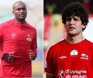 سلفی جذاب دو ستاره خارجی پرسپولیس و تراکتور قبل نبرد