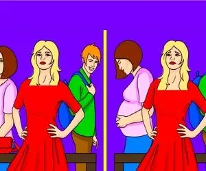 هوش تصویری؛اگه ادعات باهوشی بگو بین پسره و خانوم باردار کی کیف خانوم جذاب رو برداشته؟