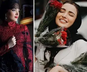 "بهنوش جون" با یه لباس شبِ لوکس و خفن انگاری باز عروس شد؛ موهاتو چرا زدی!