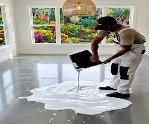 معماری خلاقانه؛ رنگ رو ریخت کف خونه میگی چه گندکاری کرد ولی تبدیلش کرد به ساحل