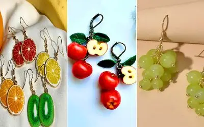 مدل های گوشواره میوه ای مناسب استایل های بهاری؛ زیبایی خوشمزه و خوش رنگ و لعاب