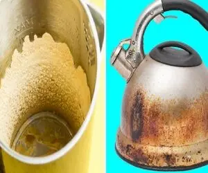 از بین بردن رسوب کتری و سماور / انقد رسوب زیاده آب جوش میریزی رنگش کدره دست به کار شو