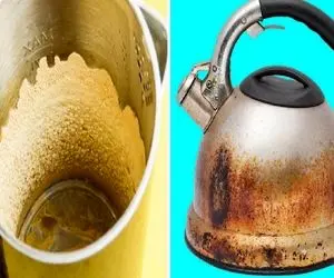 از بین بردن رسوب کتری و سماور / انقد رسوب زیاده آب جوش میریزی رنگش کدره دست به کار شو