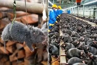 فرآوری موش؛ موش ها رو از جوب پیدا میکنن میبرن کارخانه میشورن و میکشن تا بخورن