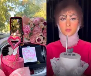 آواز عاشقانه/تولدی که سهیل شوهر مریم مومن براش گرفته/همه جا با گل و کیک صورتی پر کرده