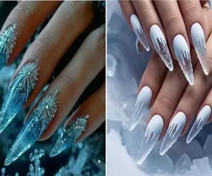 ناخن‌ های یخی شفاف و شیک / آماده‌ ای مثل یک ملکه برفی بدرخشی؟