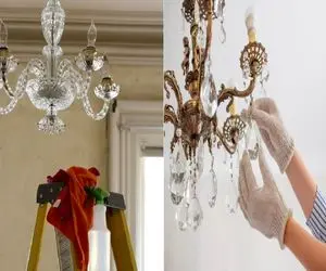 راز برق انداختن لوسترهای کریستالی خونه با روش ساده/ نشکون لوسترو ترفند درست رو بدون