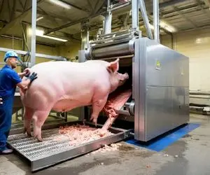 فرآوری خوک / خوک لجن زیست حرومی انداختن دستگاه استیک شد با برچسب صادراتی