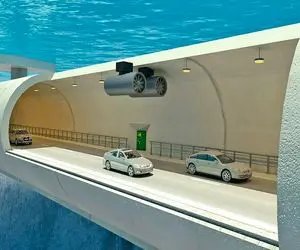 جاده‌های هیجان‌انگیز؛ دریارو شکافتن تونل از وسطش رد کردن واس ماشین شده دست انداز کشتی