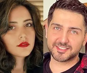 سارای «ملکه گدایان» با رژی قرمز در کنار شوهرش!