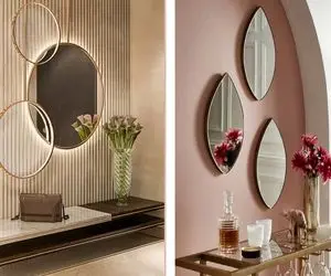 نحوه چیدمان خلاقانه آینه روی دیوار و تاثیر آن در زیبایی دکوراسیون خانه