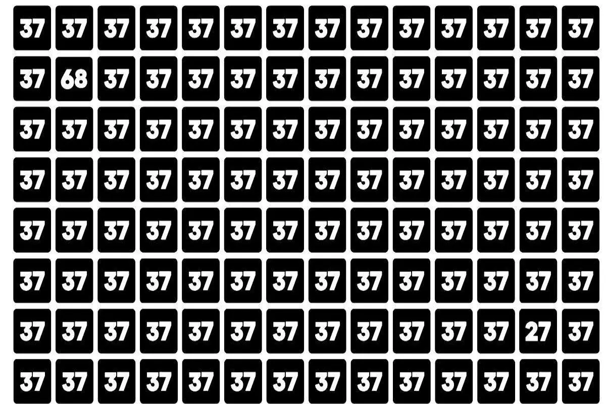 تست-بینایی-یافتن-عدد-68-بین-اعداد-37