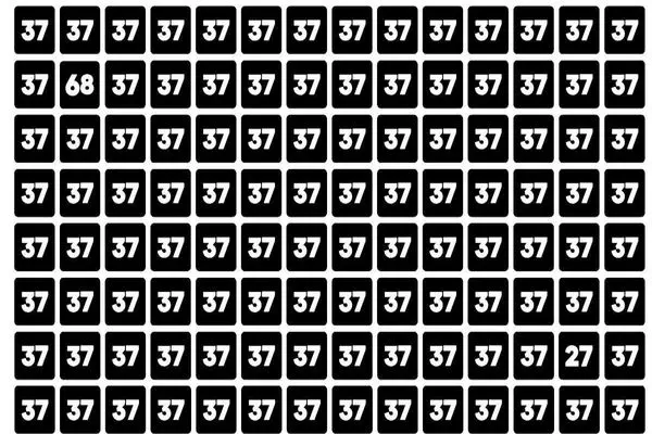 بازی فکری؛ بیناییت رو به چالش بکش و عدد متفاوت رو بین یه عالمه 37 رو پیدا کن