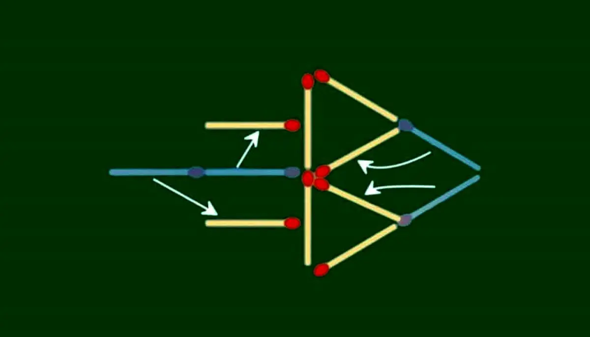 پاسخ-ساخت-2-پیکان-با-حرکت-4-چوب-کبریت