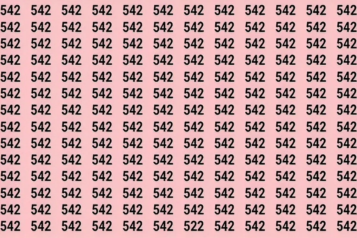 تست-بینایی-یافتن-عدد-522-بین-اعداد-542