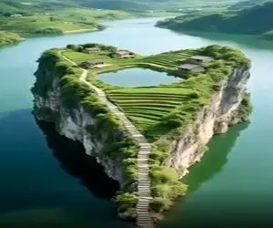 معماری خلاقانه؛ جزیره ی اختصاصی قلب زدن برا زوج هایی که میخوان تا زمان مرگ باهم باشن