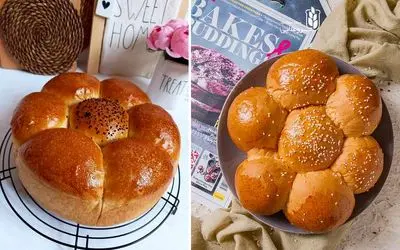 طرز تهیه نان گل ترکیه / پخت نان چیچک به روش اصیل