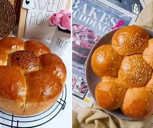 طرز تهیه نان گل ترکیه / پخت نان چیچک به روش اصیل